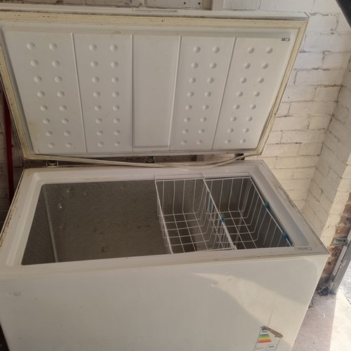 White deep chest freezer with - deep,